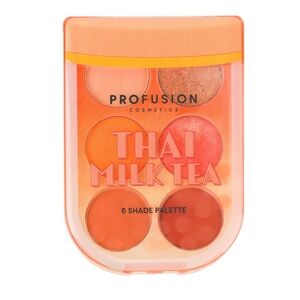 *3/15* NEW Profusion Cosmetics I Heart Boba 6 Shade Palette Thai Milk Tea Coral